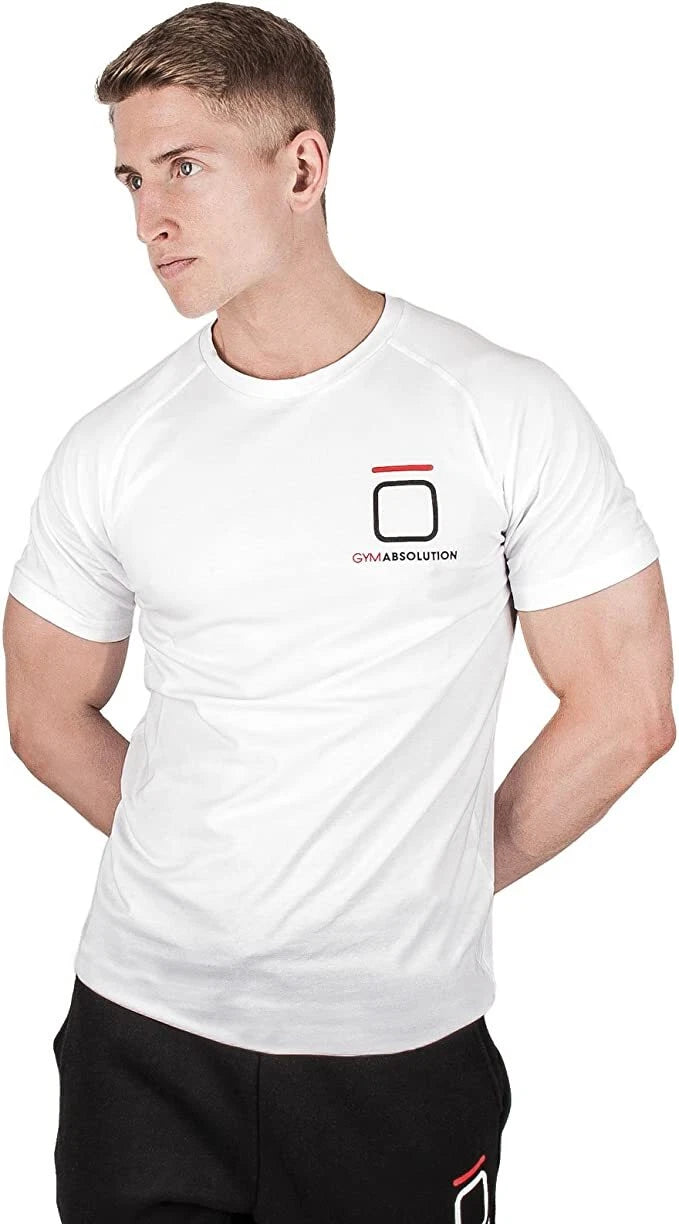 Mens T Shirts Short Sleeve T-shirt Gym Workout Slim Fit Muscle Crew Neck Tee Top
