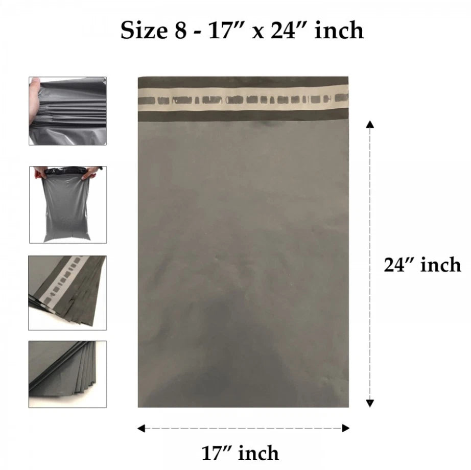 Grey Mailing Bags Postage Mixed Sizes Strong Poly Self Seal Plastic Postal UK
