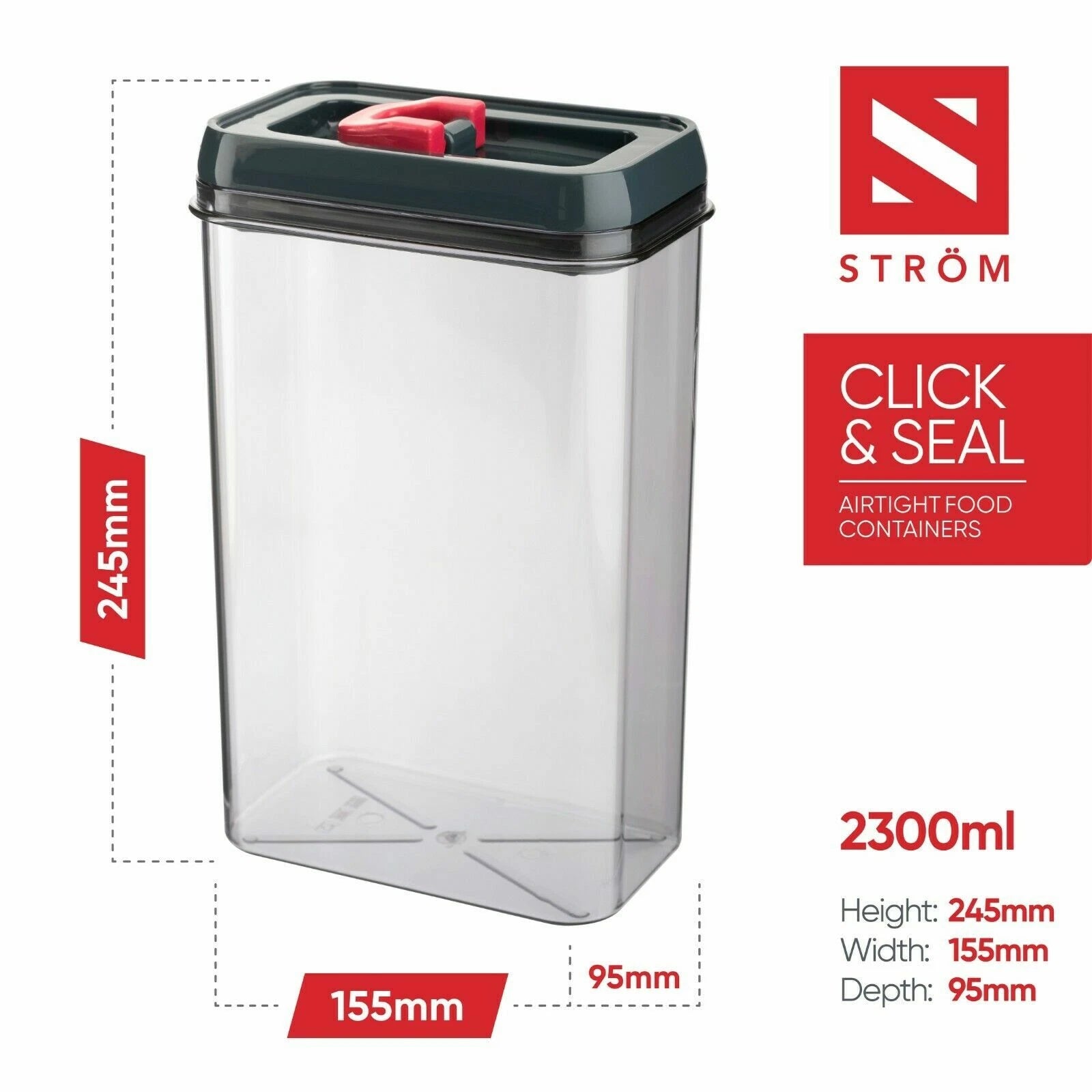 Airtight Food Storage Containers With Lids Kitchen Pantry Organiser BPA Free NEW