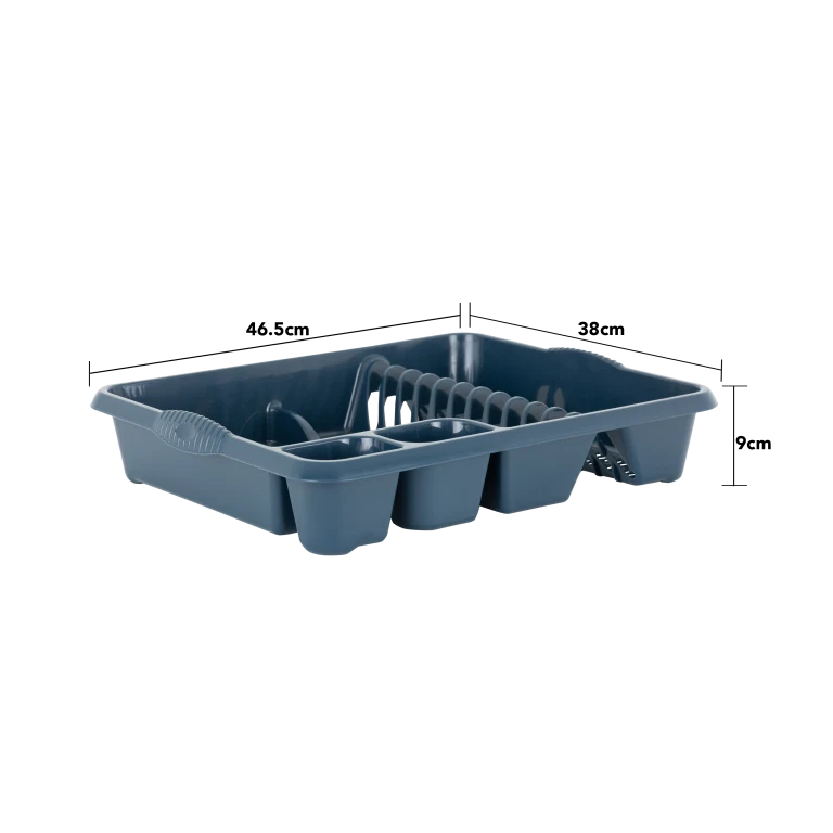 Large Plastic Kitchen Plate Dish Drainer Rack Draining Board Cutlery Holder UK