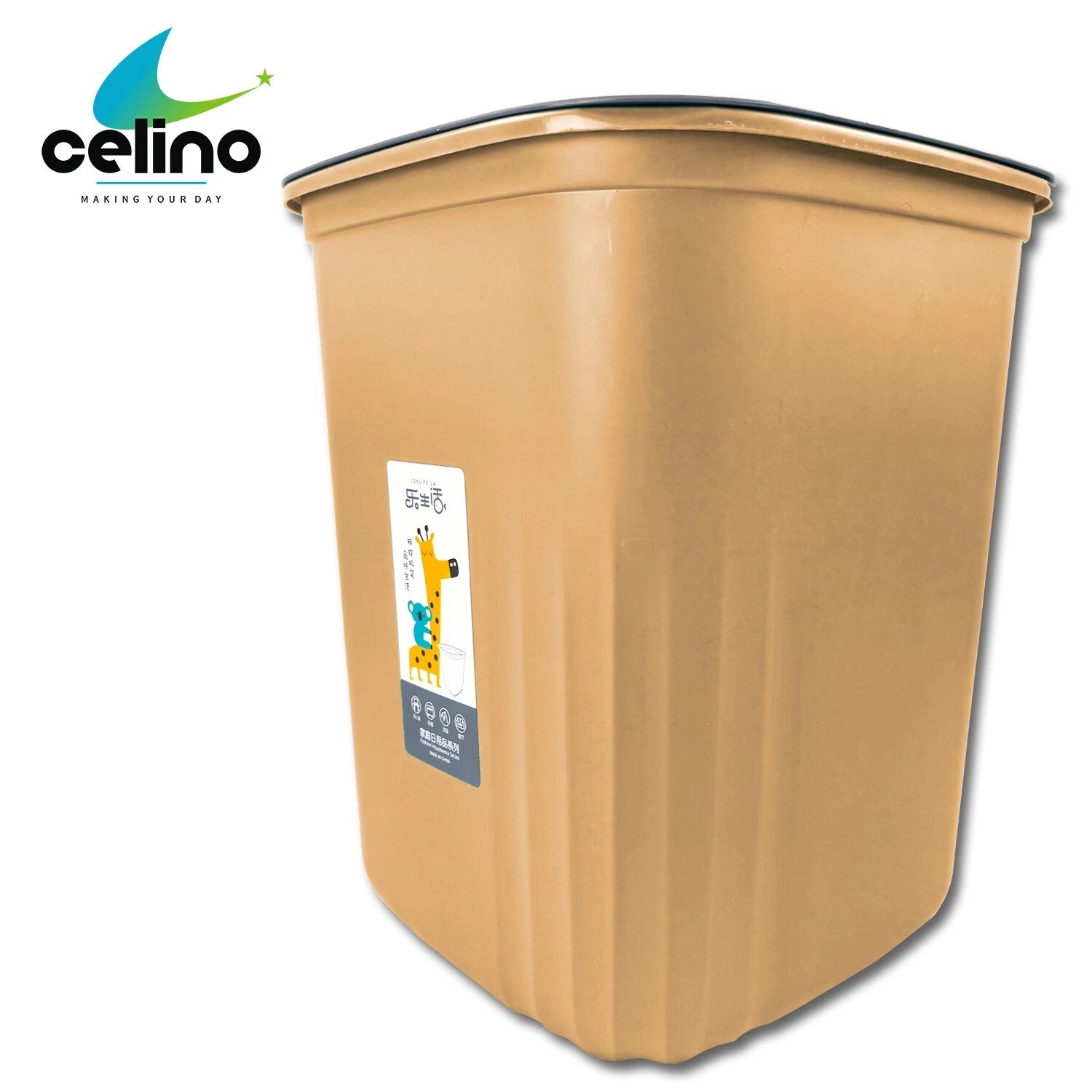 7L Plastic Waste Paper Bin – Square Dustbin for Kitchen, Office & Bathroom