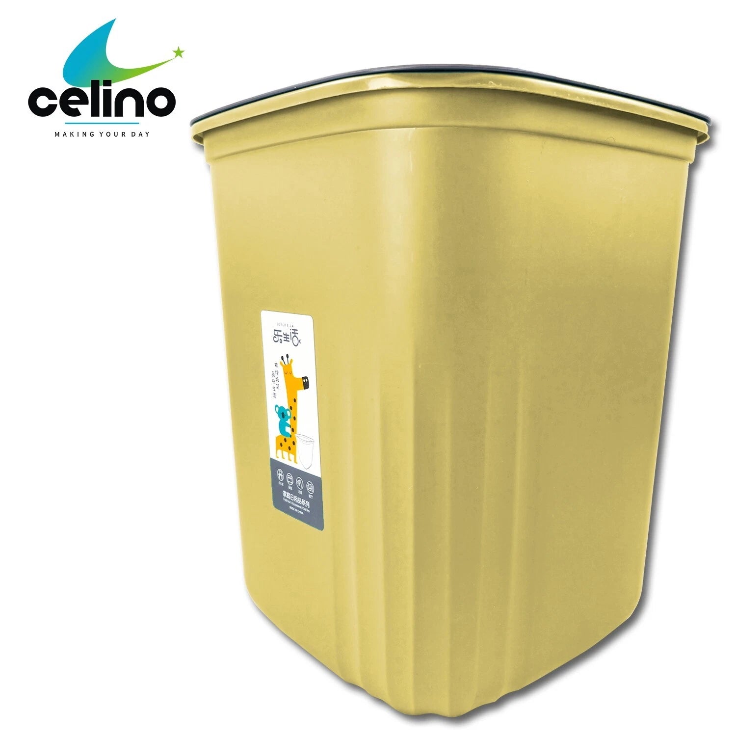 7L Plastic Waste Paper Bin – Square Dustbin for Kitchen, Office & Bathroom