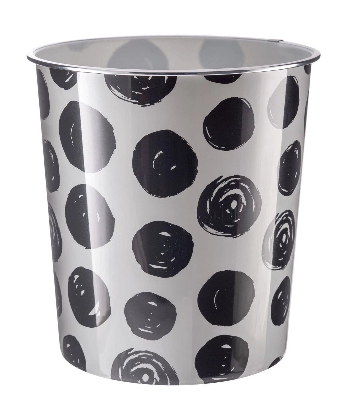 7.7L Waste Paper Dust Bin Rubbish Round Plastic Floral Office Bathroom Kitchen