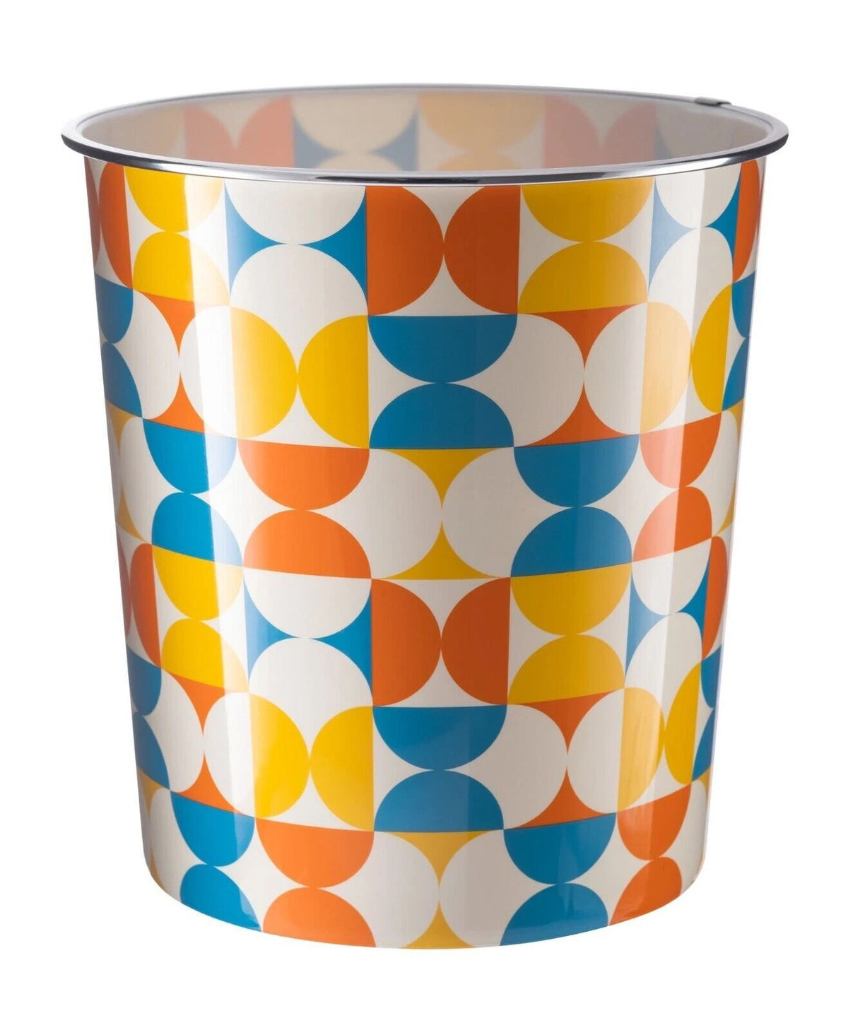 7.7L Waste Paper Dust Bin Rubbish Round Plastic Floral Office Bathroom Kitchen