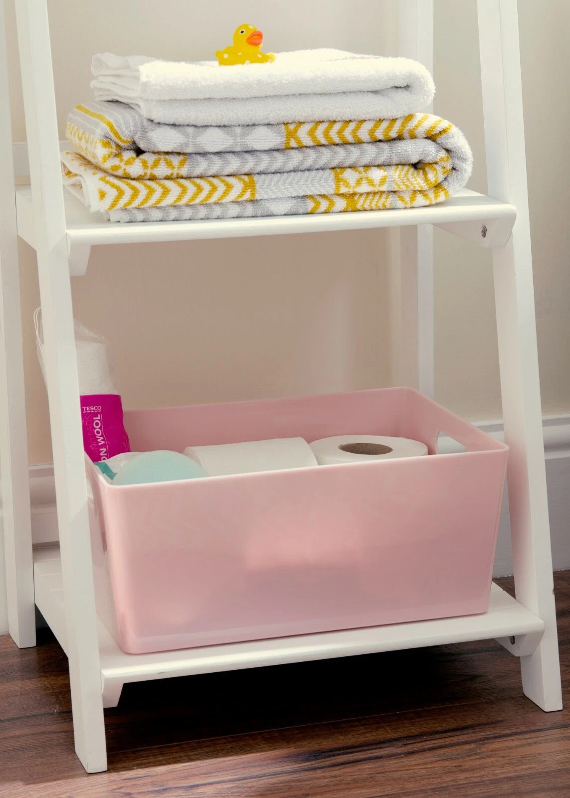 Plastic Storage Baskets Organiser Reusable Boxes Kitchen Bathroom Office Home