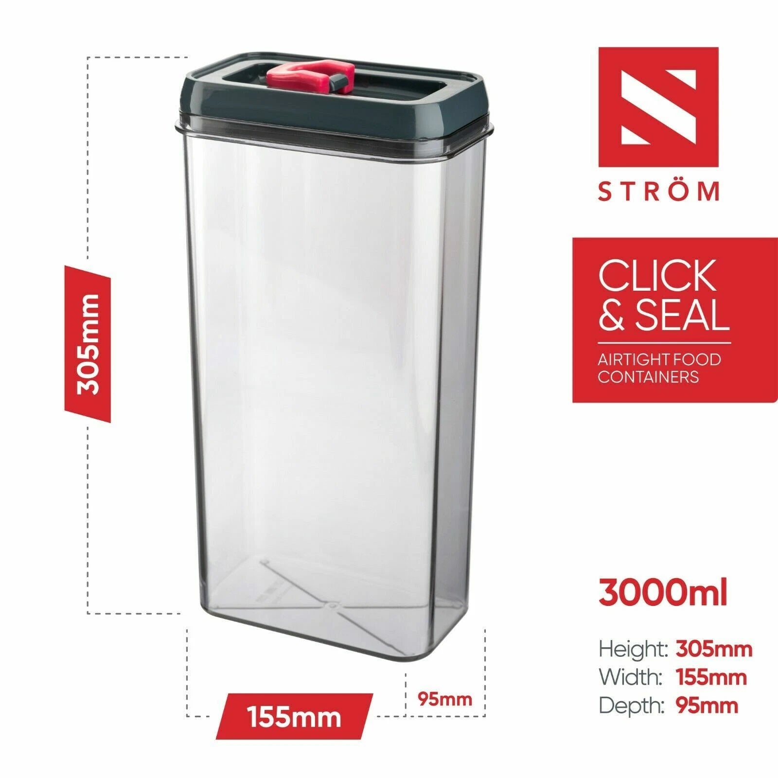 Airtight Food Storage Containers With Lids Kitchen Pantry Organiser BPA Free NEW