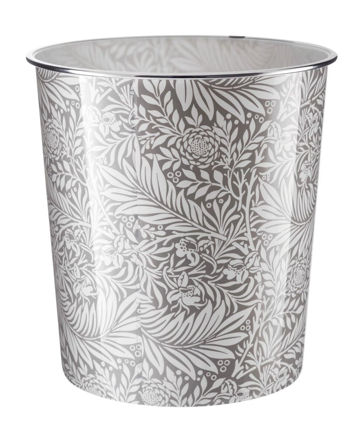7.7L Waste Paper Dust Bin Rubbish Round Plastic Floral Office Bathroom Kitchen