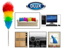 DLUX ANTI STATIC DUSTER LONG HANDLE FEATHER LONG HYGIENIC CLEANING BRUSH 65CM