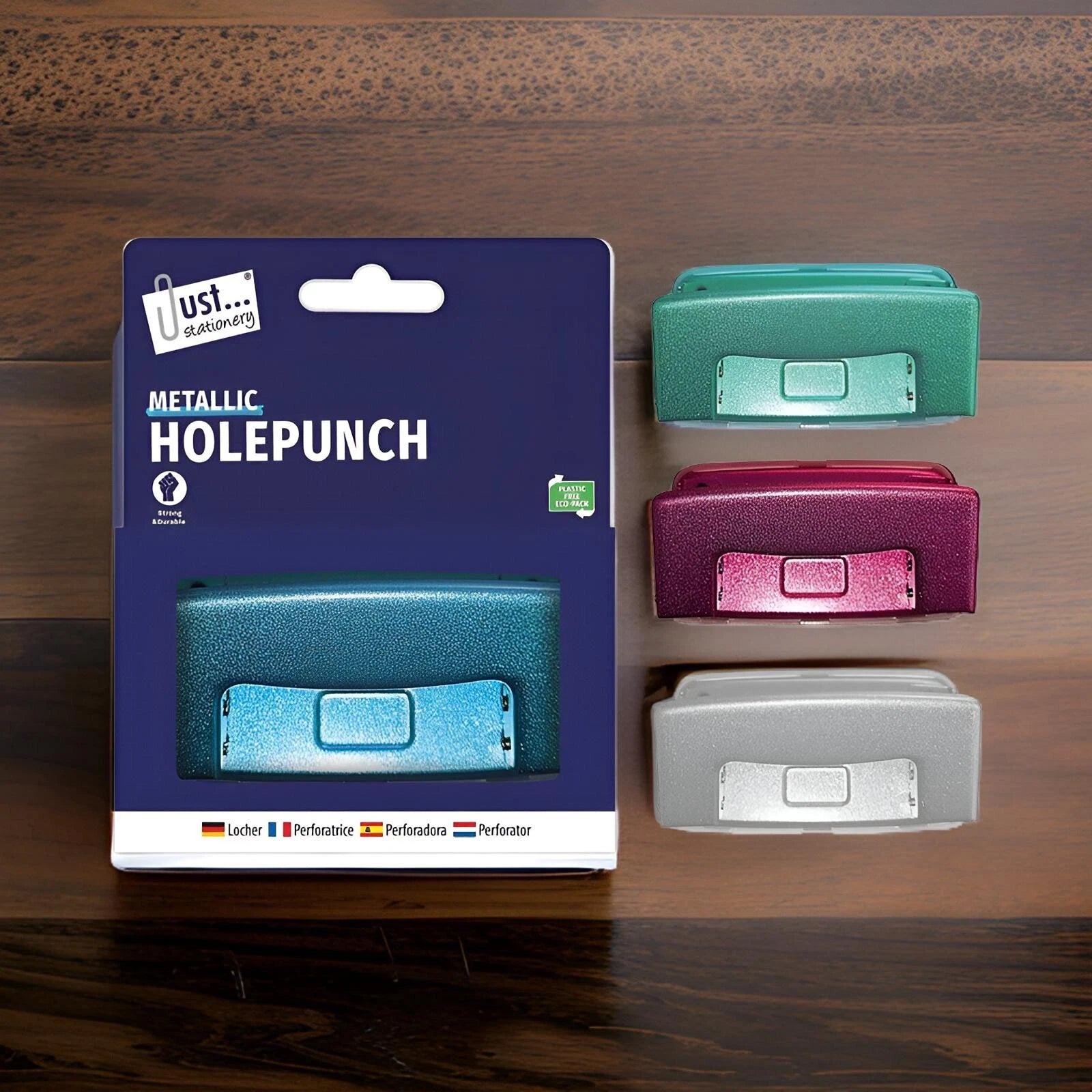 Metal 2 Hole Paper Punch – Heavy Duty 15 Sheet Capacity Hole Puncher for Office, School & Home