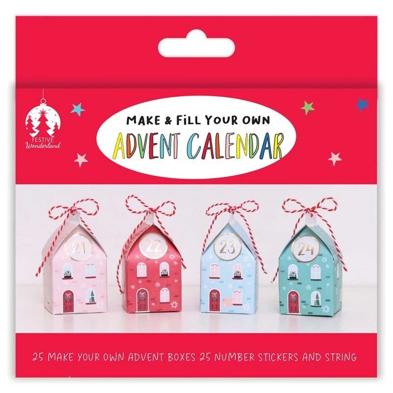 Make Your Own Advent Calendar Boxes Christmas Children Craft Stickers String