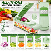 6 in 1 Vegetable Chopper Mandoline Slicer Dicer Cutter Grater Kitchen Gadget NEW