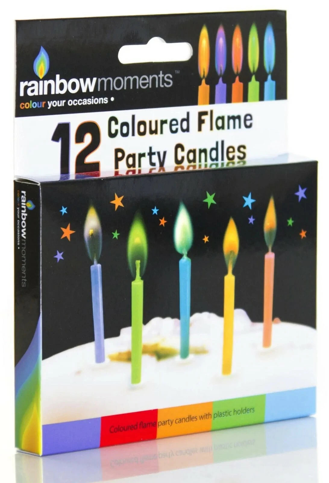 12 Colour Flame Candles Birthday Party Cake Topper Decoration Celebration
