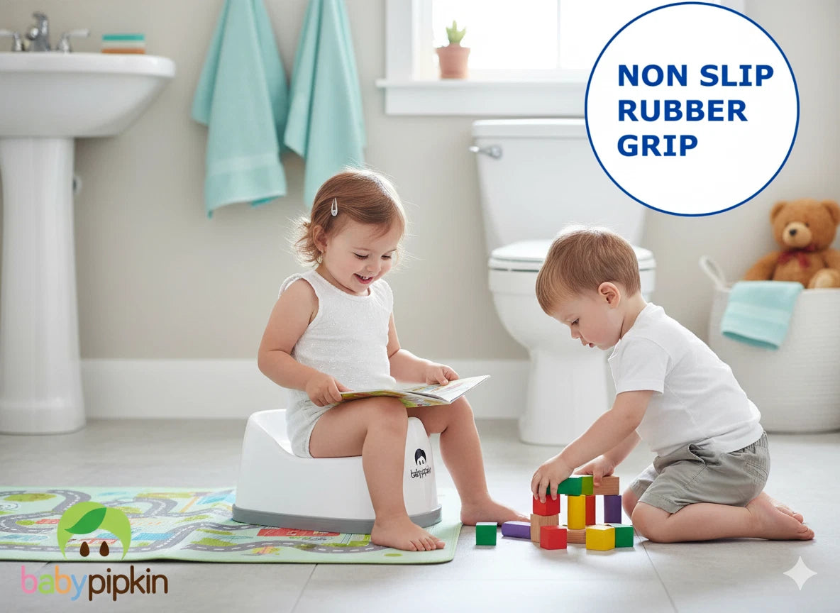 Children's Potty Training Toilet Seat with Rubber Grip – Non-Slip Toddler Toilet Trainer for Boys & Girls