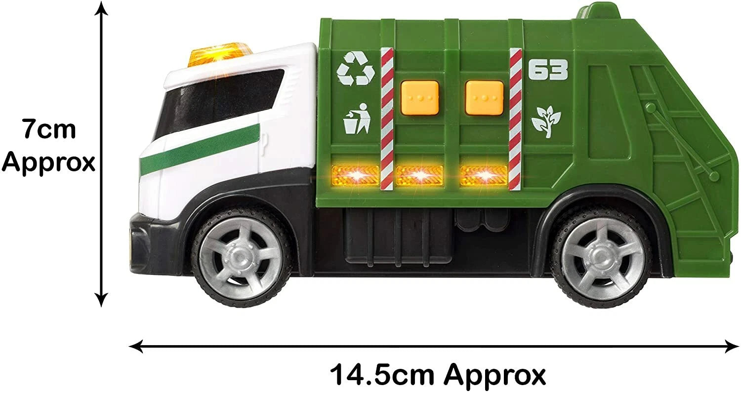 Teamsterz Small Garbage Truck Toy – Light & Sound Recycling Vehicle for Kids