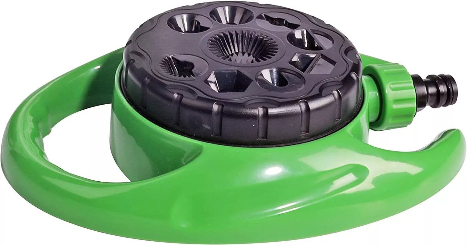 360° Garden Watering Sprinkler – 9 Function Lawn & Grass Irrigation Spray for Garden Watering