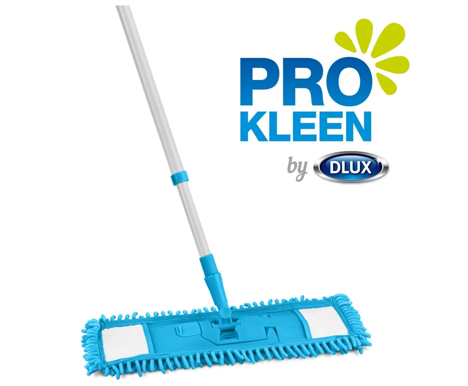 Extendable Flat Microfibre Floor Mop Super Absorbent Cleaning Replacement Heads
