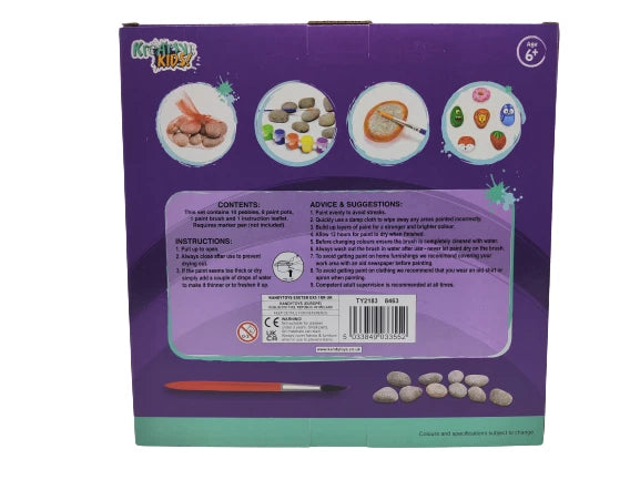 Kids Paint Your Own Pebbles Craft Kit – Children's Pebble Painting Art Set Gift