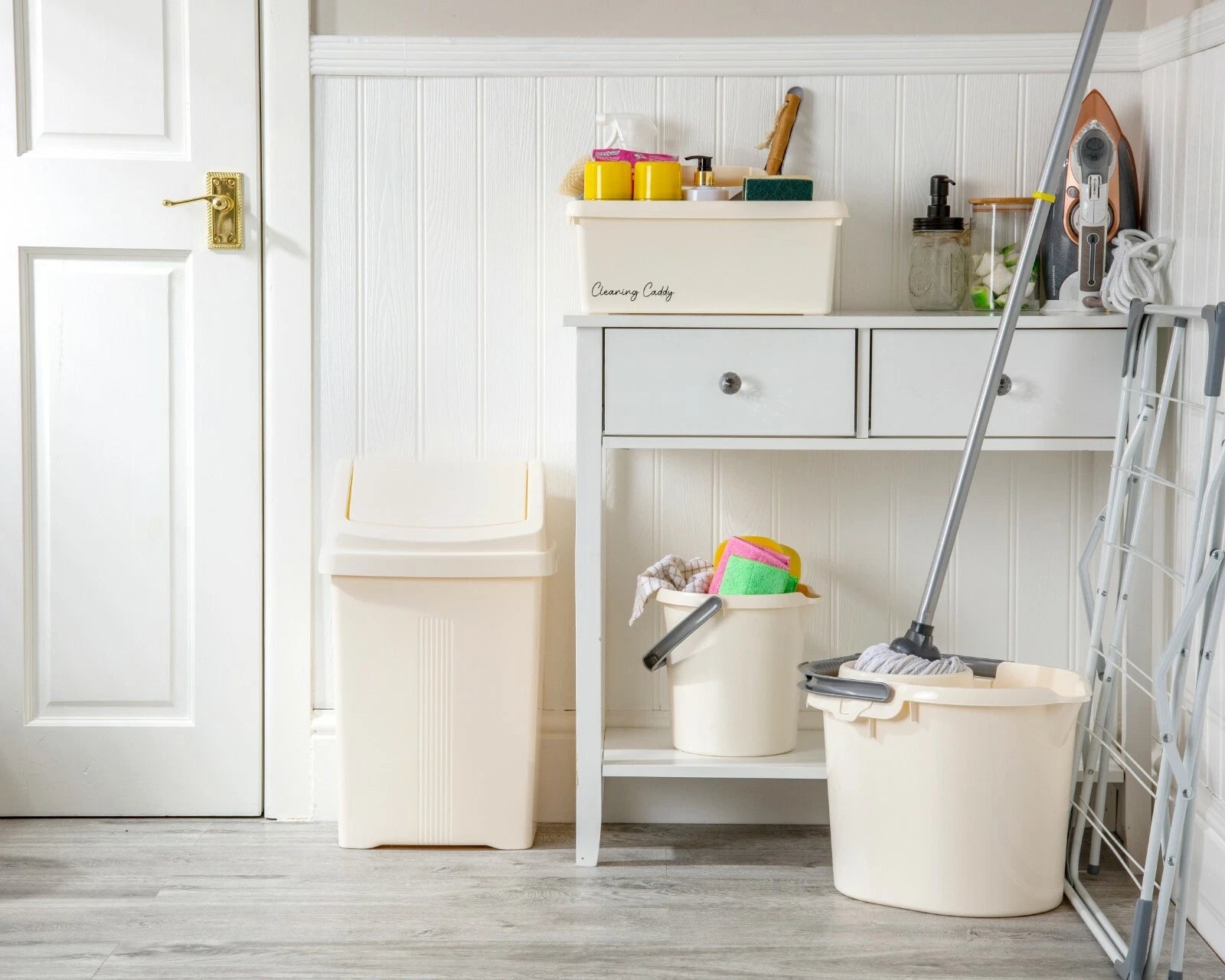 25/50L Plastic Swing Top Dust Bin Waste Rubbish Trash Can Home Kitchen Office