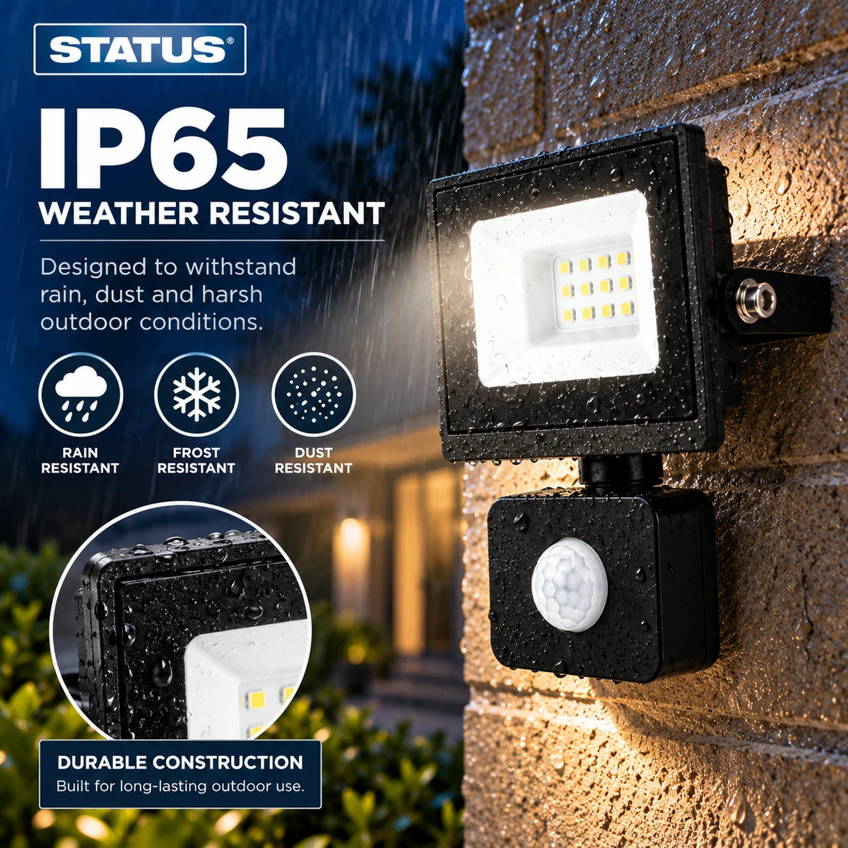 10W LED Floodlight Outdoor Security PIR Motion Sensor Light IP65 Waterproof