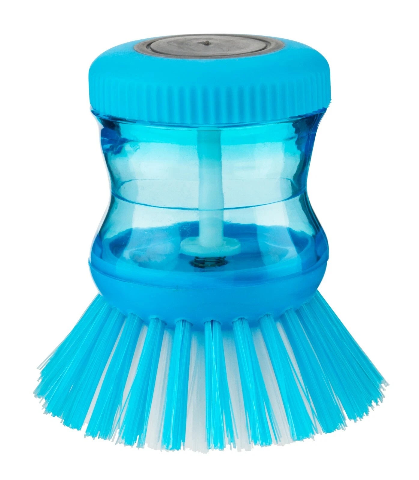 Compact Kitchen Sink Soap Dispenser With Cleaning Brush Dish Washing Scrubbing