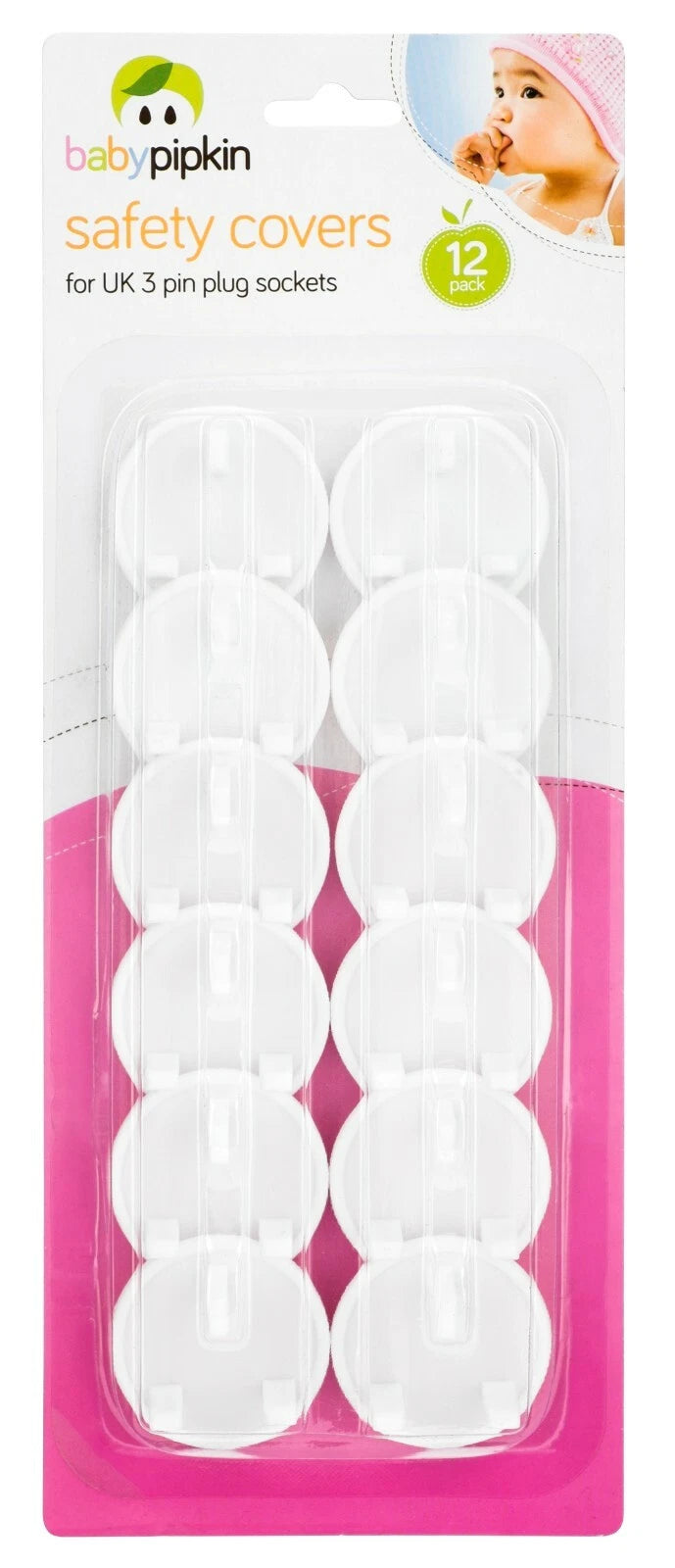 12 x Child Safety UK Plug Socket Covers Mains Electrical Protector Inserts Guard