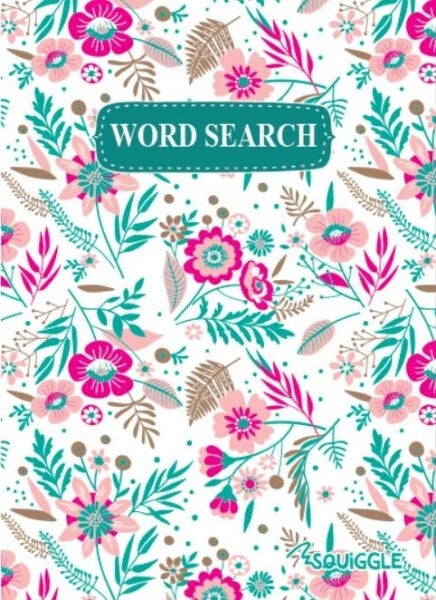 A5 Floral Wordsearch Book Travel Size For Adults & Older Children Puzzle Books