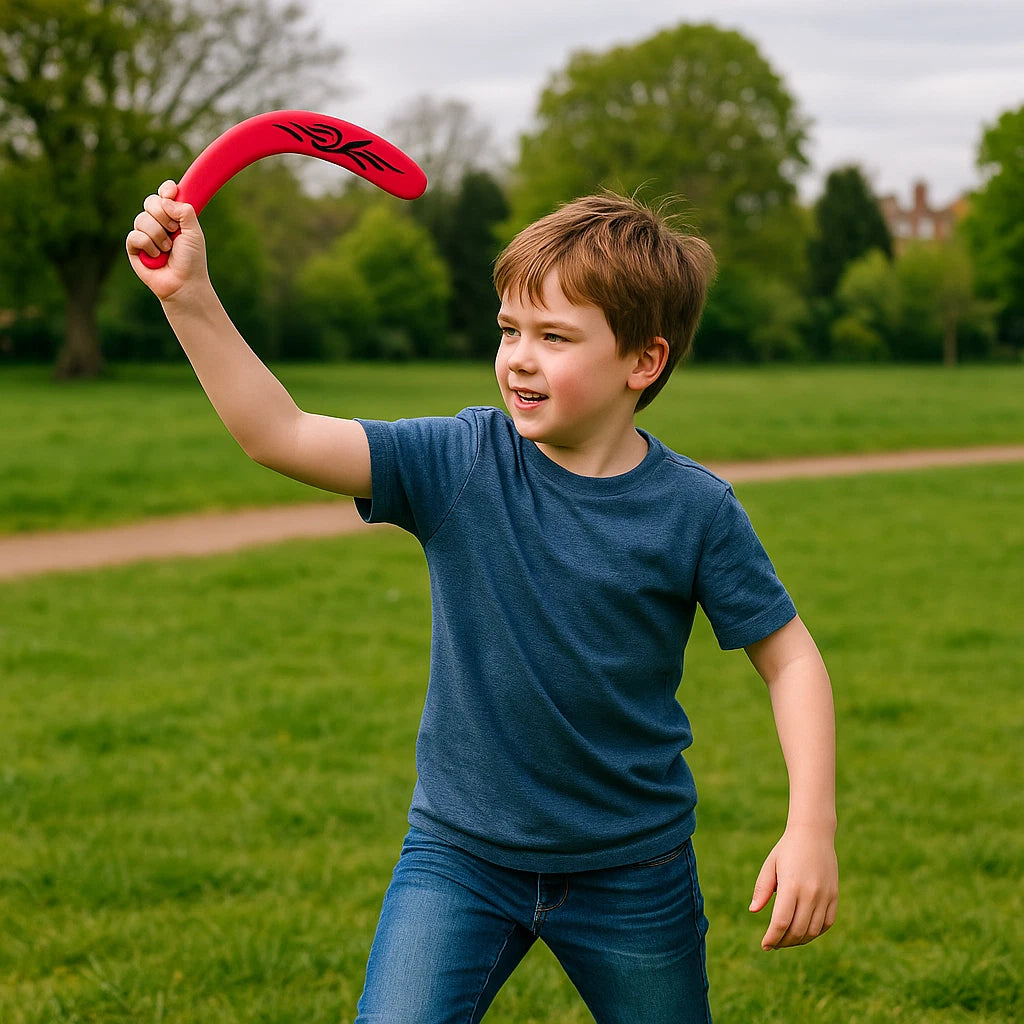 Neon Colour Boomerang Toy 40cm Summer Garden Beach Outdoor Fun Kids Toys Gift