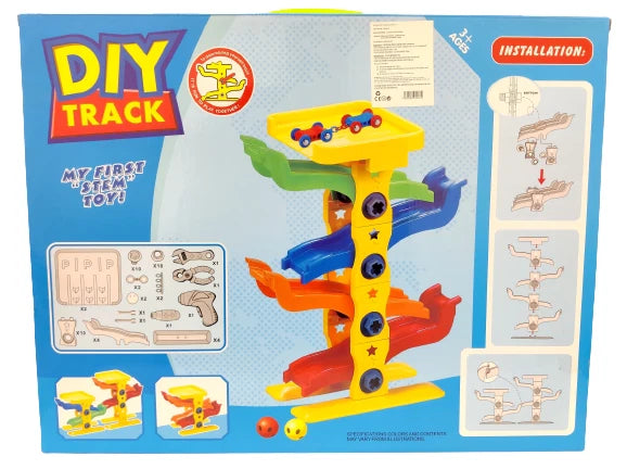 Educational DIY Assemble Kids Toys Race Car Rolling Game Racing Glider Track Set