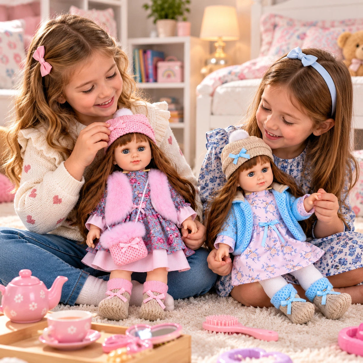 38cm Fashion Dolls With Stylish Outfit Clothes Girls Toys Musical Doll Xmas Gift