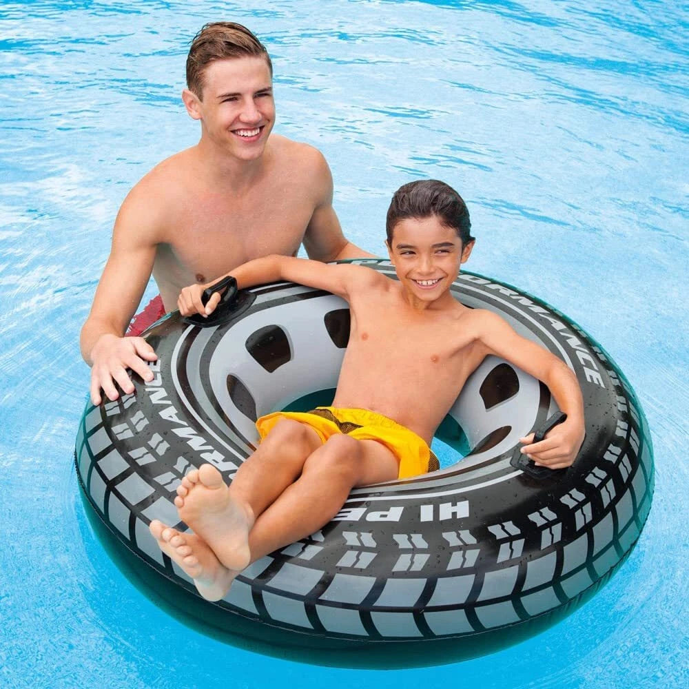 Inflatable Monster Truck Tyre Swim Ring Tube Pool Float Swimming Boys Toys Lilo
