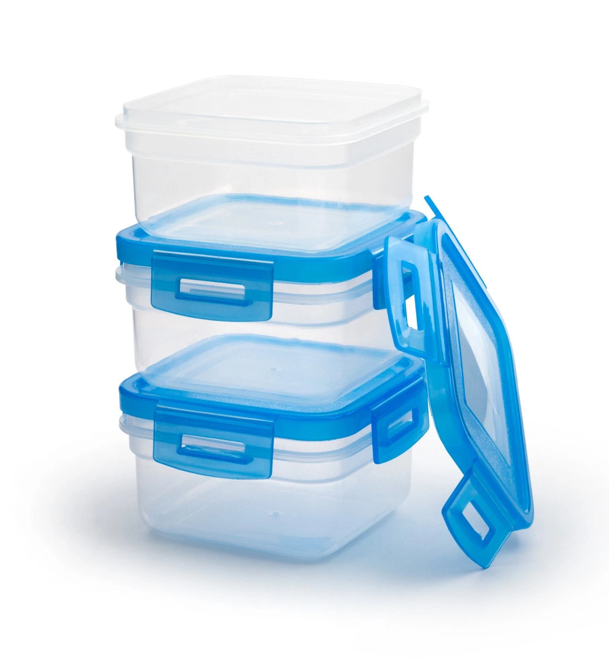 3x Plastic Food Storage Containers With Lid Airtight Box Reusable BPA Free 200ml