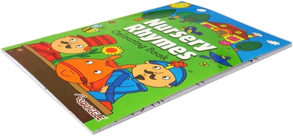 A4 Kids Colouring Book Nursery Rhymes Children Girls Boys Activity Travel Fun