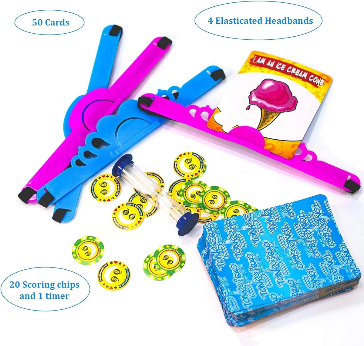What Am I? Guessing Game Traditional Kids Children Fun Cards With Headbands Toy