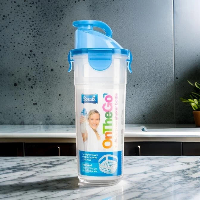 Protein Shaker Bottle 600ml Airtight Mixer Cup Pre Workout Sports Gym BPA Free