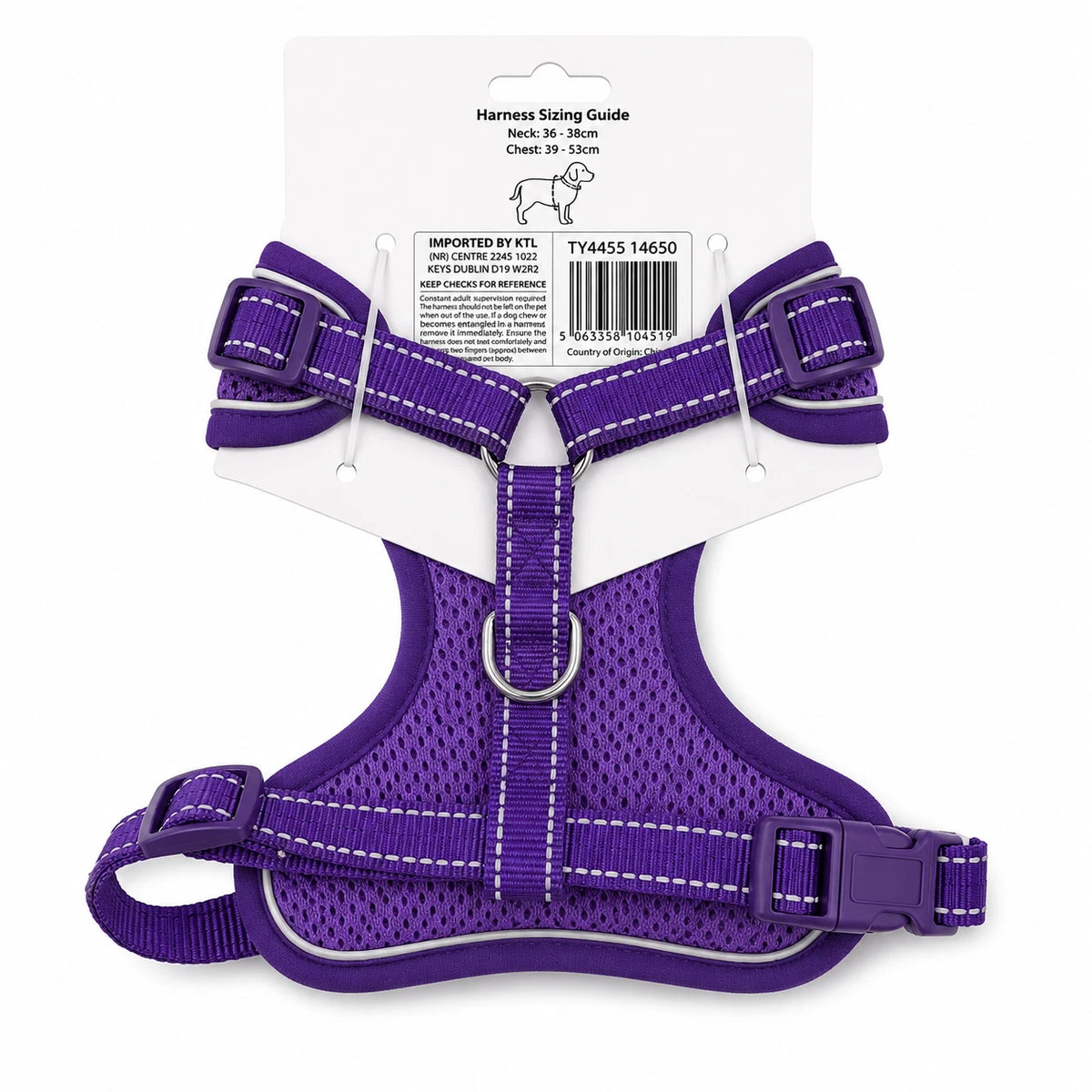 Dog Harness Small No Pull Adjustable Breathable Padded Mesh Soft Vest Front Clip