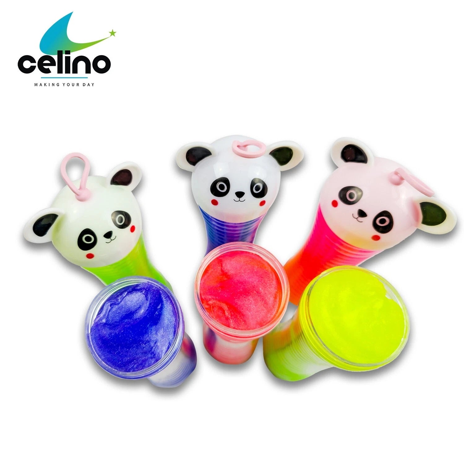 Kids Children Slime Toy Jelly Clear In Cute Panda Bottle Creative Fun Play Gift
