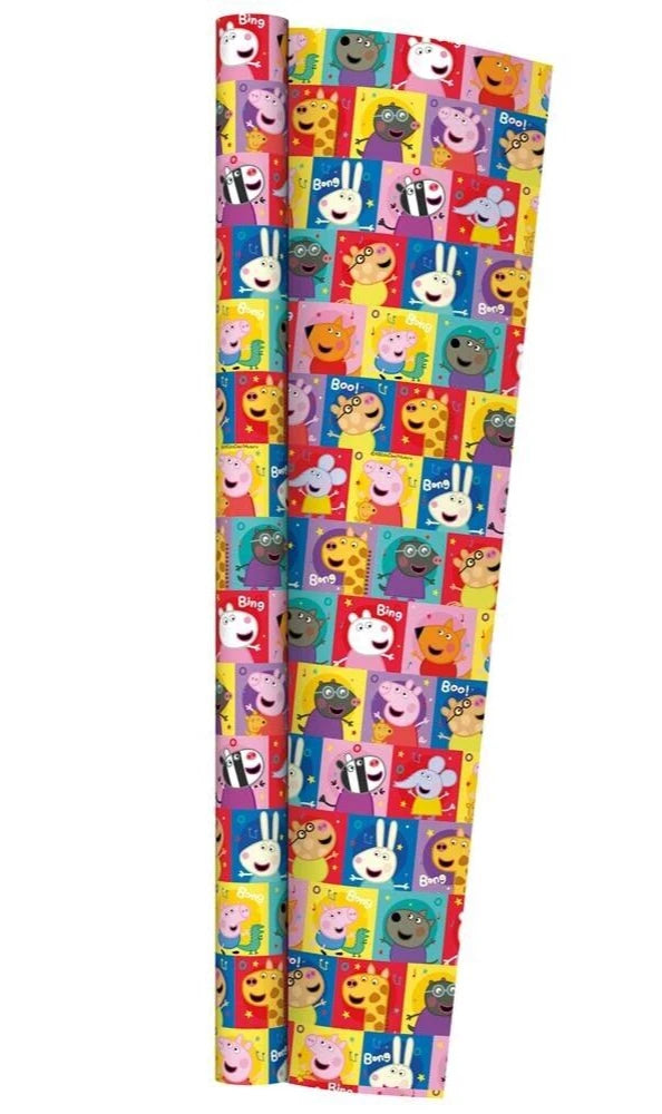 2 Pack Peppa Pig Kids Gift Wrapping Paper Rolls 2m – Birthday & Christmas Present Wrap for Girls