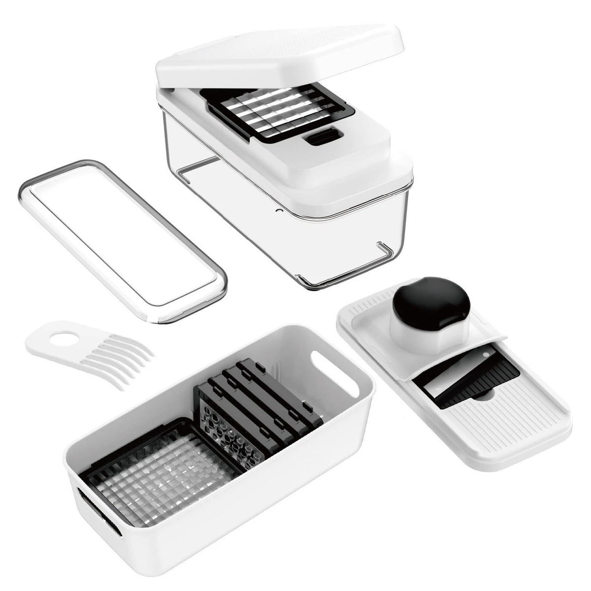 7-in-1 Vegetable Chopper with Container Multi-Functional Slicer Dicer Grater