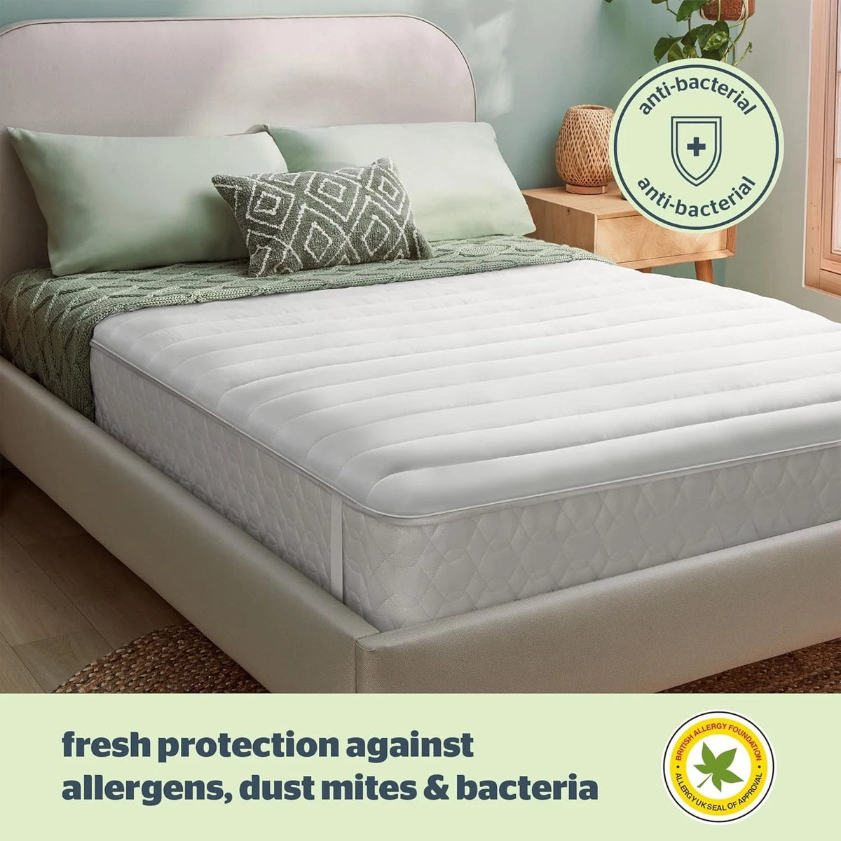 Silentnight Anti-Allergy Super King Mattress Topper Washable Thick Deep Mattress