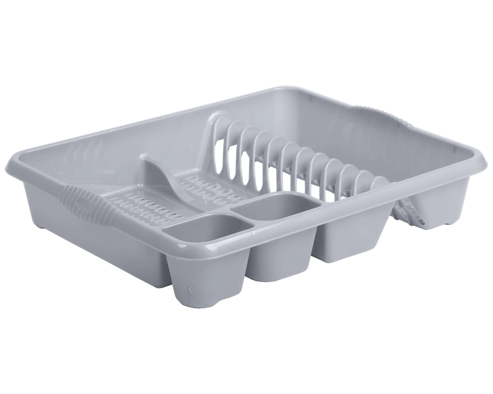 Large Plastic Kitchen Plate Dish Drainer Rack Draining Board Cutlery Holder UK
