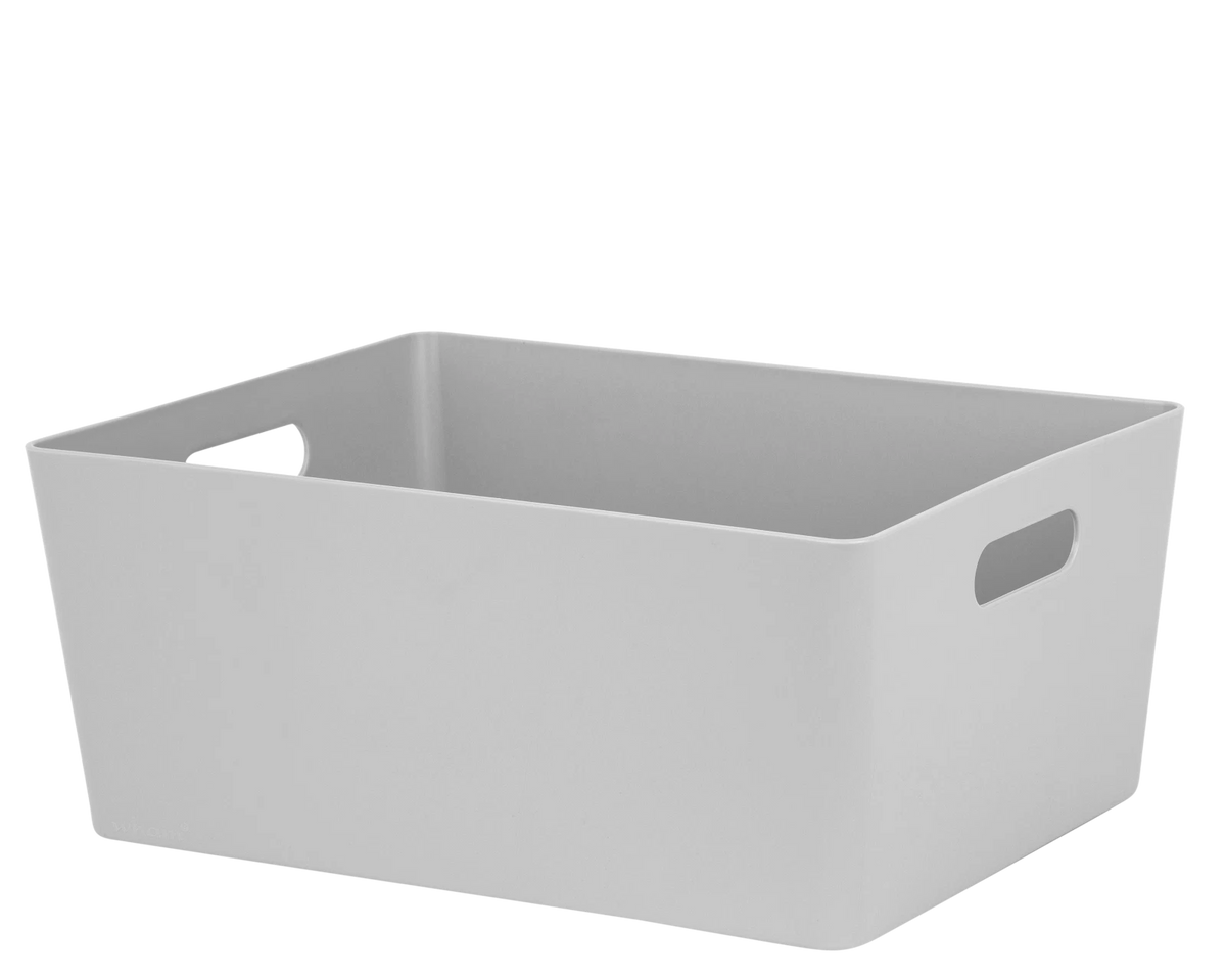 Plastic Storage Baskets Organiser Reusable Boxes Kitchen Bathroom Office Home