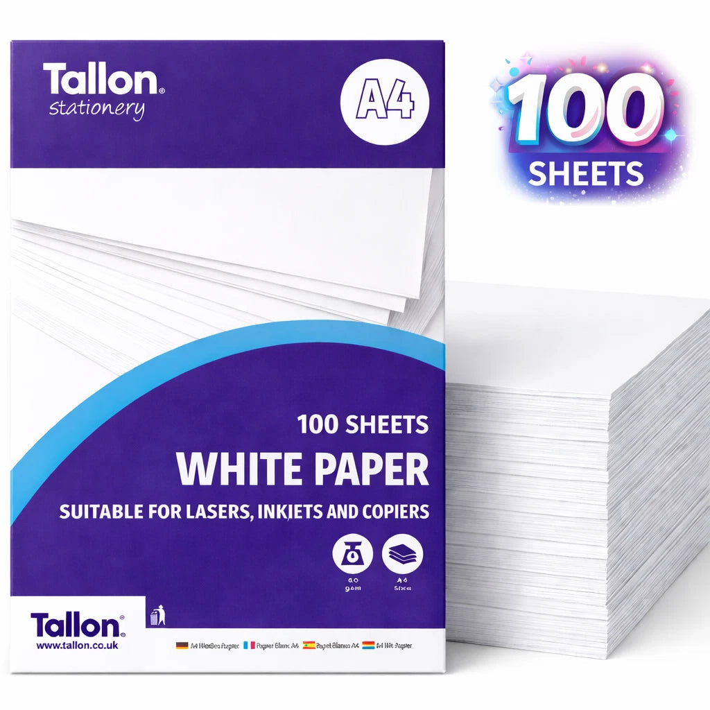 A4 Copy Printer Paper 80gsm 100 Sheets Office Multi Purpose Inkjet Laser Copier