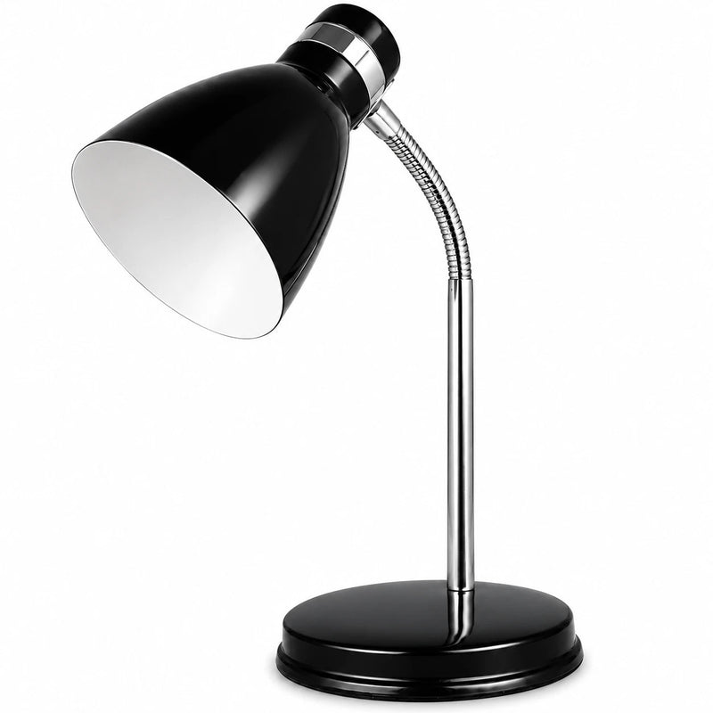 Metal Desk Lamp Black with Adjustable Flexi neck for Study & Reading Home Office