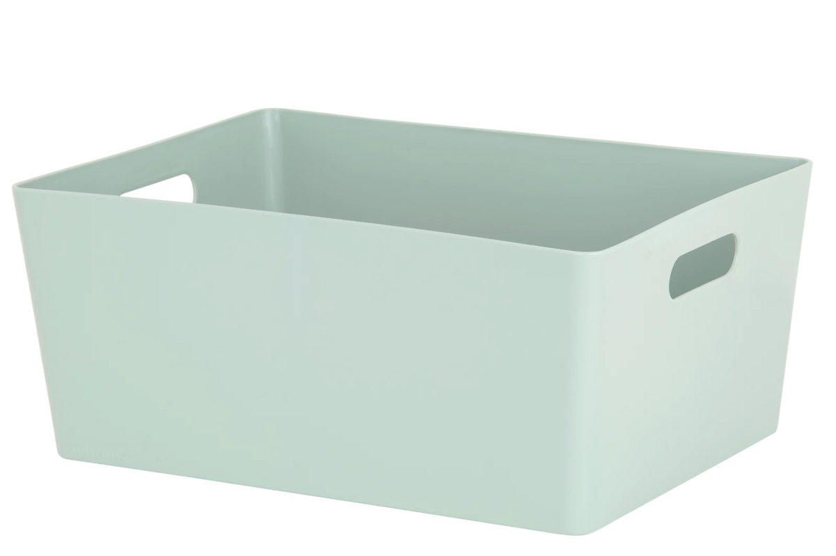 Plastic Storage Baskets Organiser Reusable Boxes Kitchen Bathroom Office Home