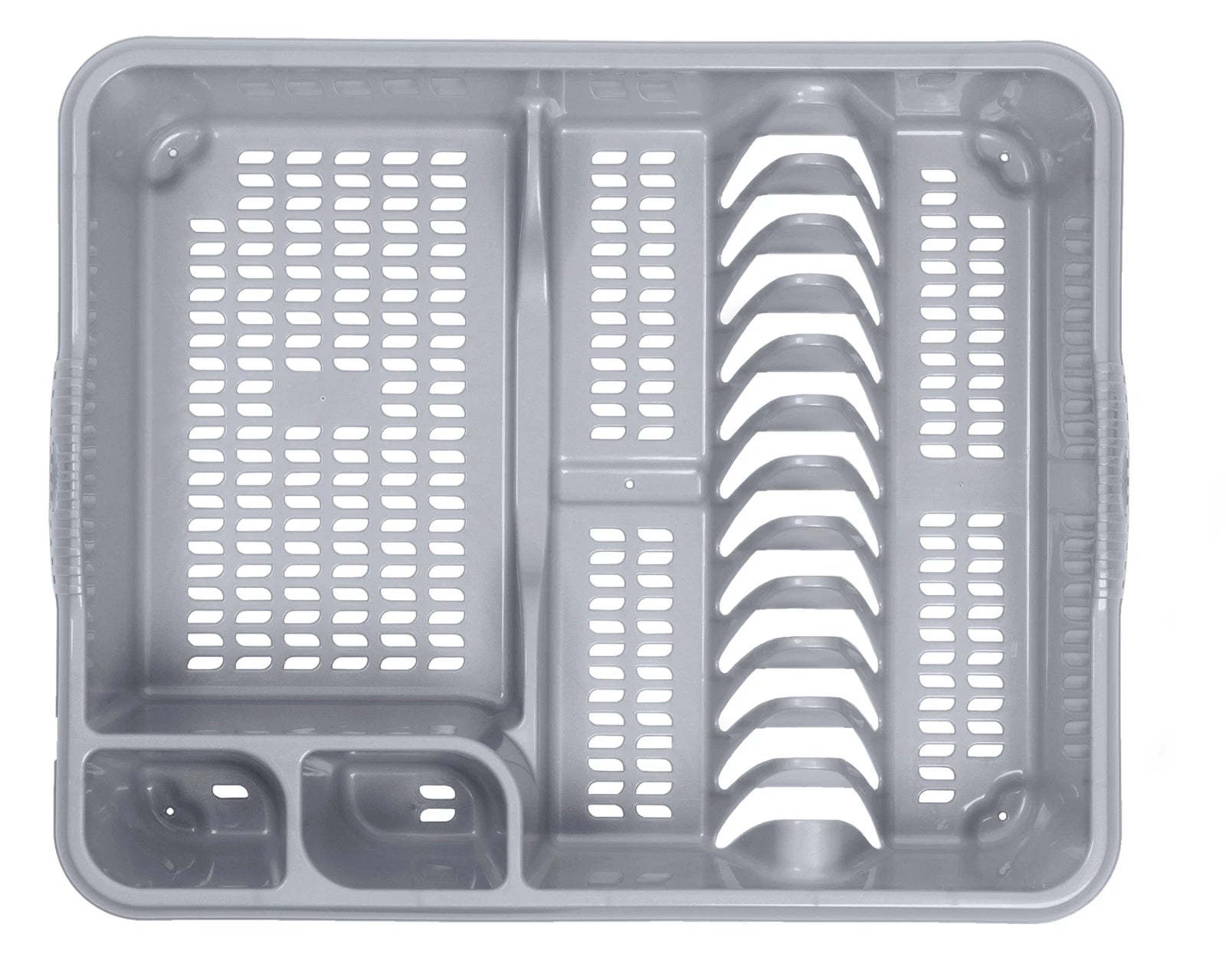 Large Plastic Kitchen Plate Dish Drainer Rack Draining Board Cutlery Holder UK