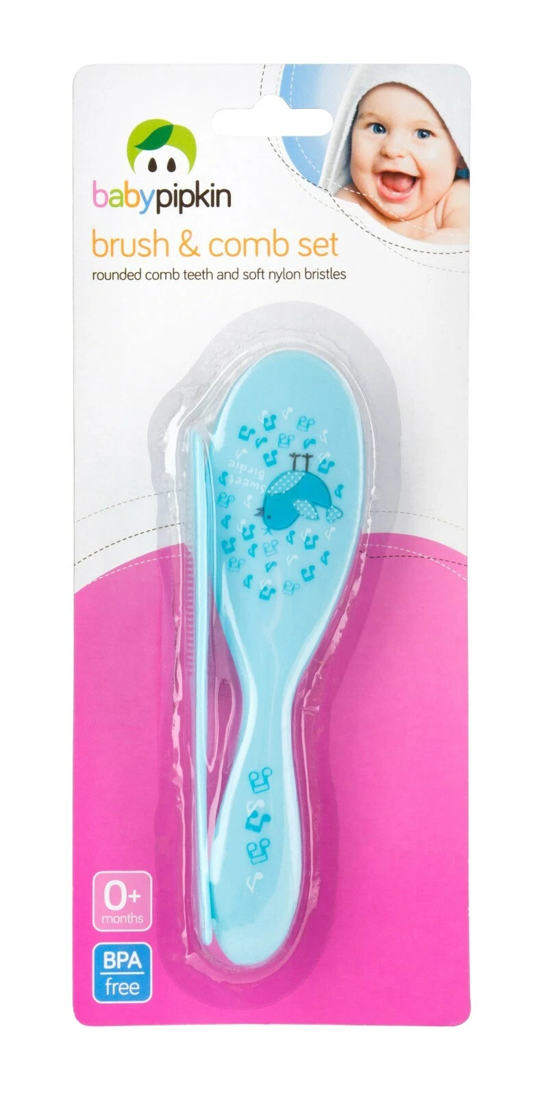 Baby Hair Brush & Comb Set Grooming Kit Infant Soft Gentle Bristles Rounded Comb