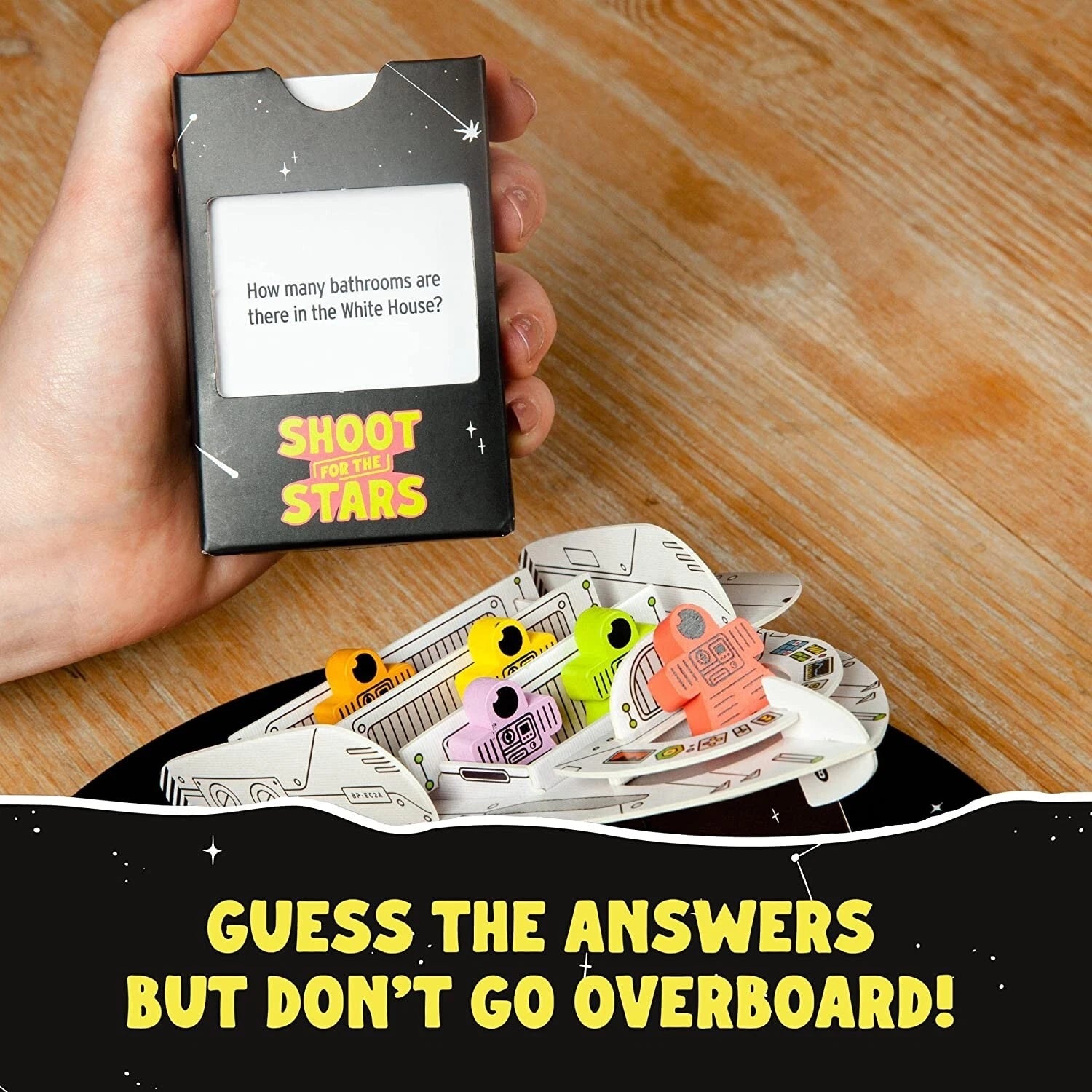 Shoot for the Stars Family Board Game for Kids Adults Trivia Guessing Games