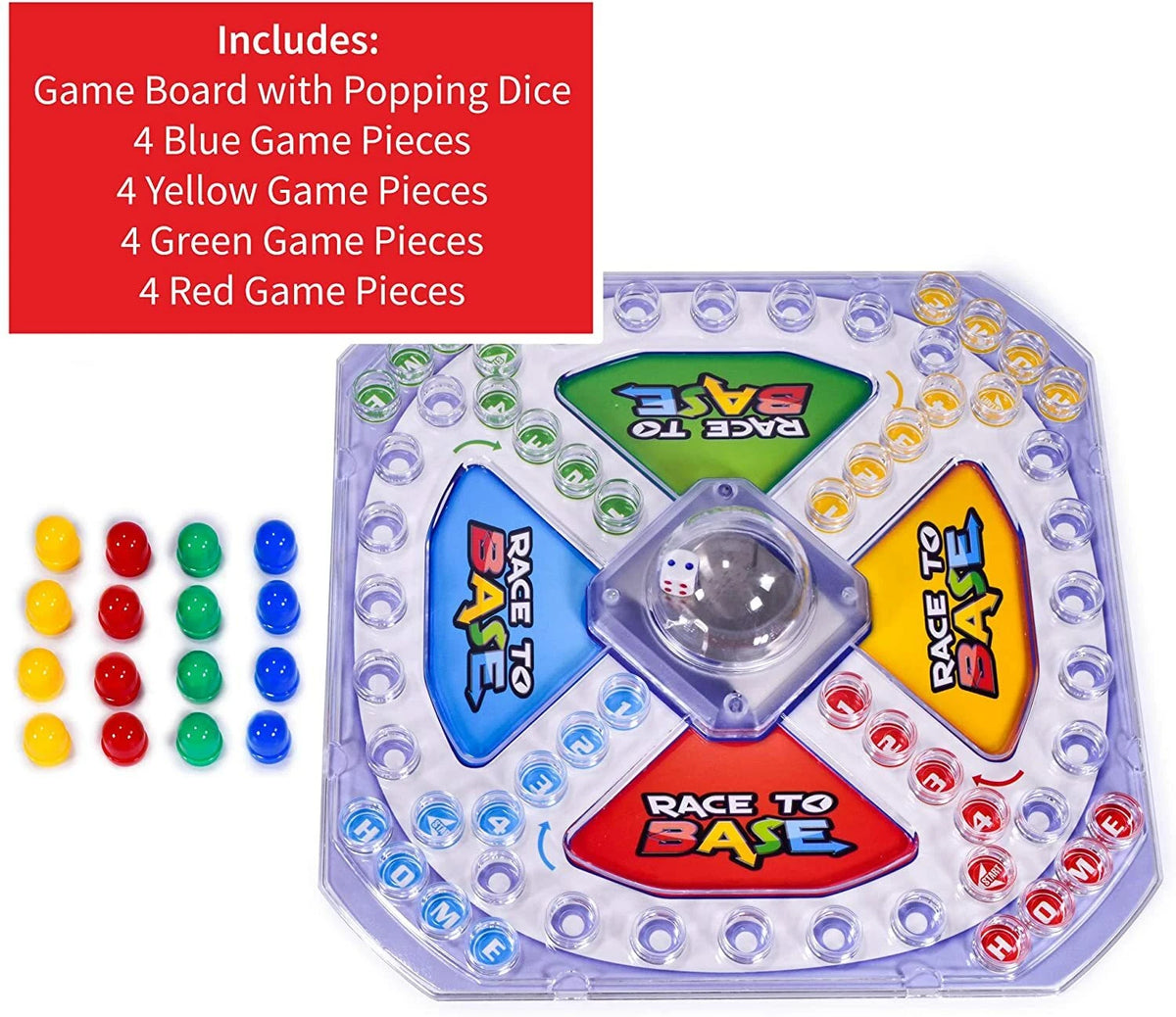 Race To Base Board Game Classic Dice Strategy Fun Family Children Kids Adults