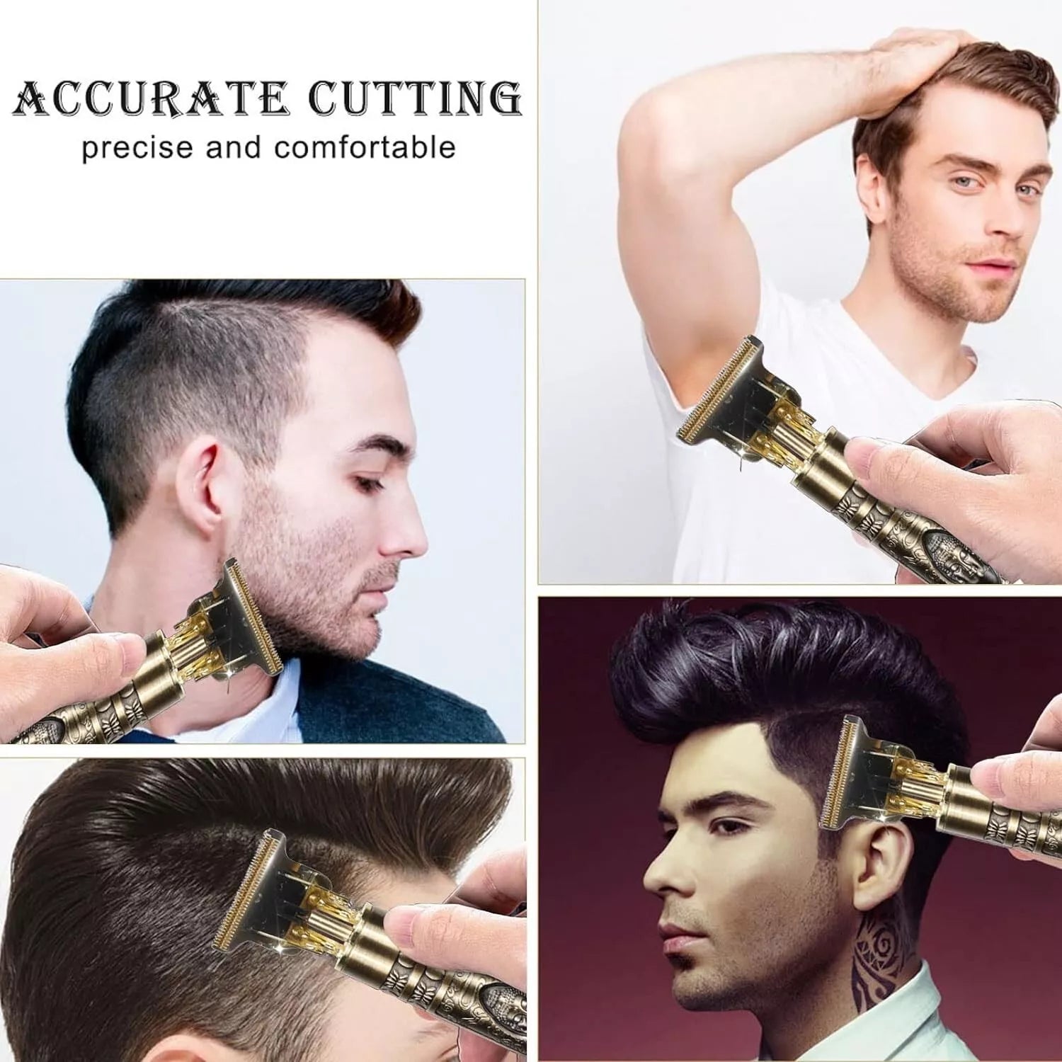 Professional Cordless Hair Trimmer for Men – Electric Beard Trimmer, Hair Clippers & Grooming Shaver