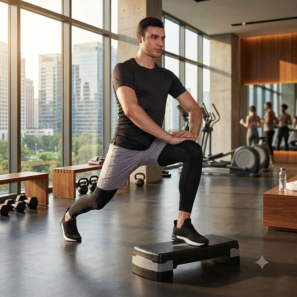 Aerobic Exercise Stepper Board Platform Adjustable Workout Gym Cardio Fitness